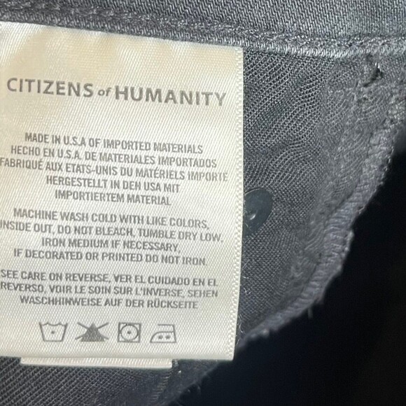 Citizens of Humanity Rocket Skinny Jeans Women’s Size 25 Faded Black Stretch - Picture 11 of 12